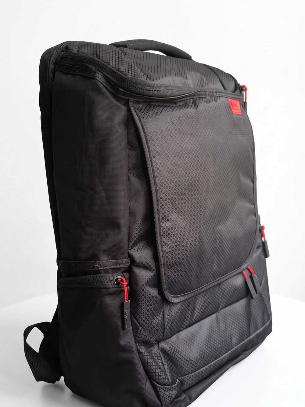 BUBM CONSOLE Travel Backpack - Black with Red Accents
